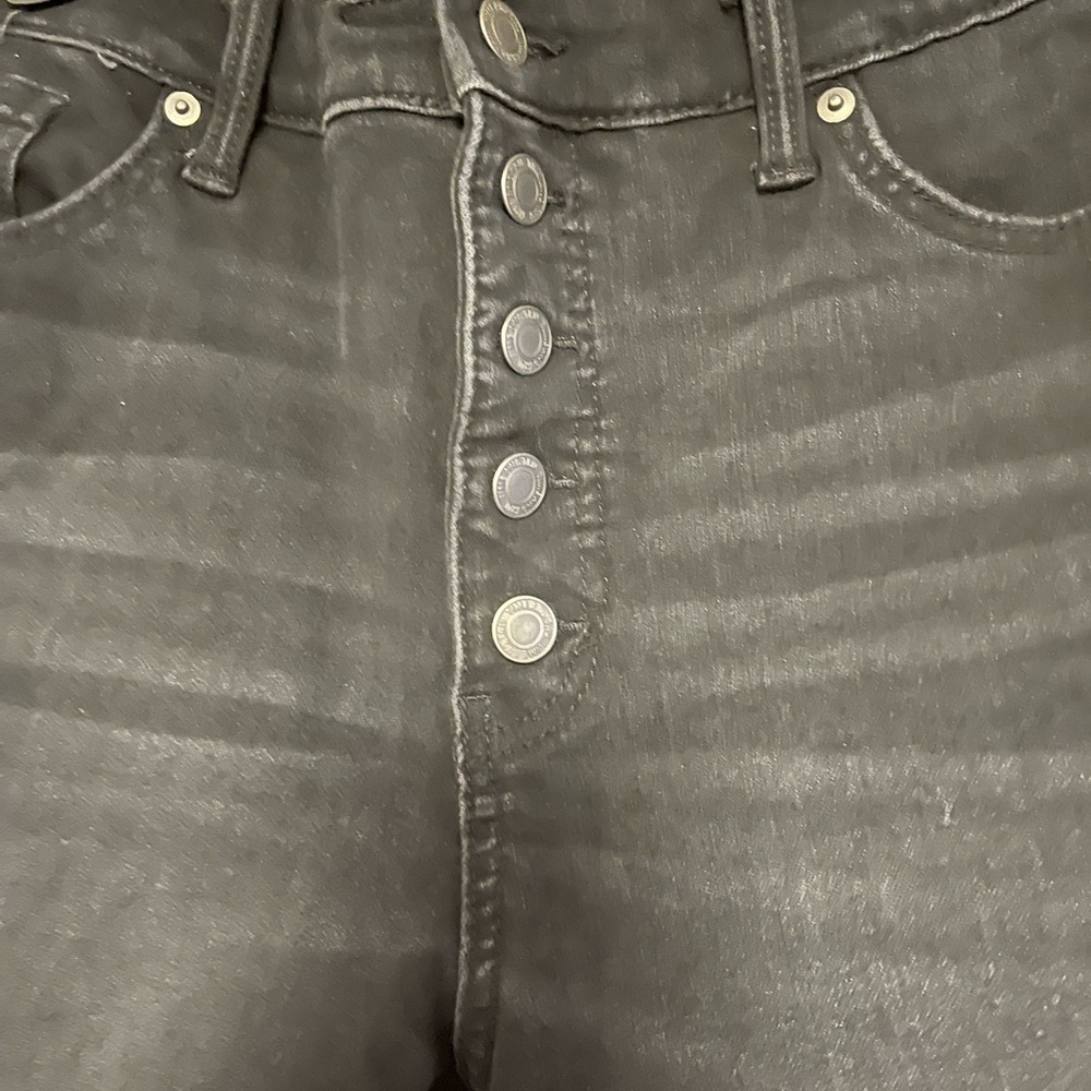 Button front jeans